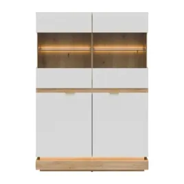 witryna-niska-z-przeszkleniem-milton-ml04-kolor-dab-cremona-torro-bialy