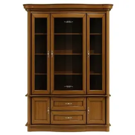 witryna-drewniana-caren-c32-kolor-dab-orzechowy-kolonialny-styl