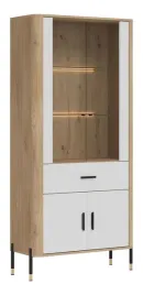 witryna-dante-dt14-biale-fronty-oswietlenie-led-czarne-uchwyty