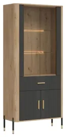 witryna-dante-dt14-fronty-antracyt-oswietlenie-led-zlote-uchwyty