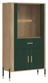 witryna-dante-dt12-zielone-matowe-fronty-oswietlenie-led-zlote-uchwyty