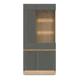 witryna-z-przeszkleniem-milton-ml06-dab-cremona-torro-szary