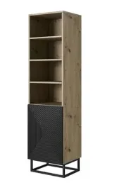 regal-asha-50-na-metalowej-podstawie-kolor-dab-artisan-czarny