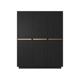 szafa-trzydrzwiowa-z-ryflowaniami-na-cokole-150-cm-nicole-gold-czarna
