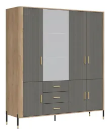 duza-szafa-na-ubrania-dante-dt17-szare-ryflowane-fronty-zlote-uchwyty