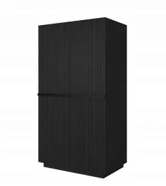 szafa-dwudrzwiowa-z-ryflowaniami-nicole-100-na-cokole-czarna-cichy-domyk