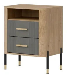 szafka-nocna-dante-dt22-szare-frezowane-fronty-zlote-uchwyty