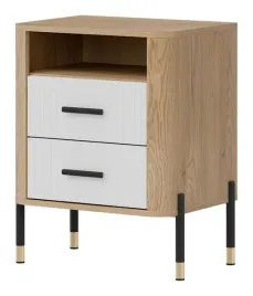 szafka-nocna-dante-dt22-biale-frezowane-fronty-czarne-uchwyty-i-nozki