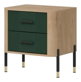 szafka-nocna-dante-dt21-zielone-fronty-czarne-uchwyty-i-nozki