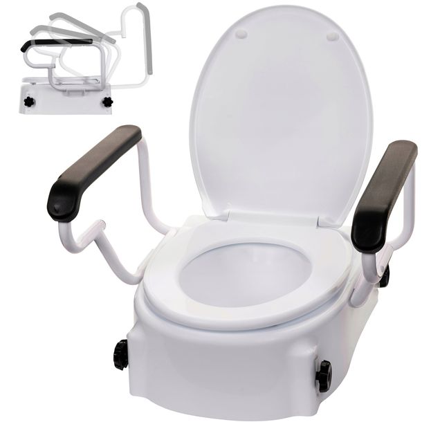NAKŁADKA TOALETOWA NASADKA PODWYŻSZAJĄCA na sedes WC z klapą 5 10 15 cm 3w1