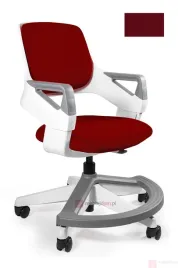 fotel-obrotowy-dla-dziecka-rookee-unique-bialo-burgundowy