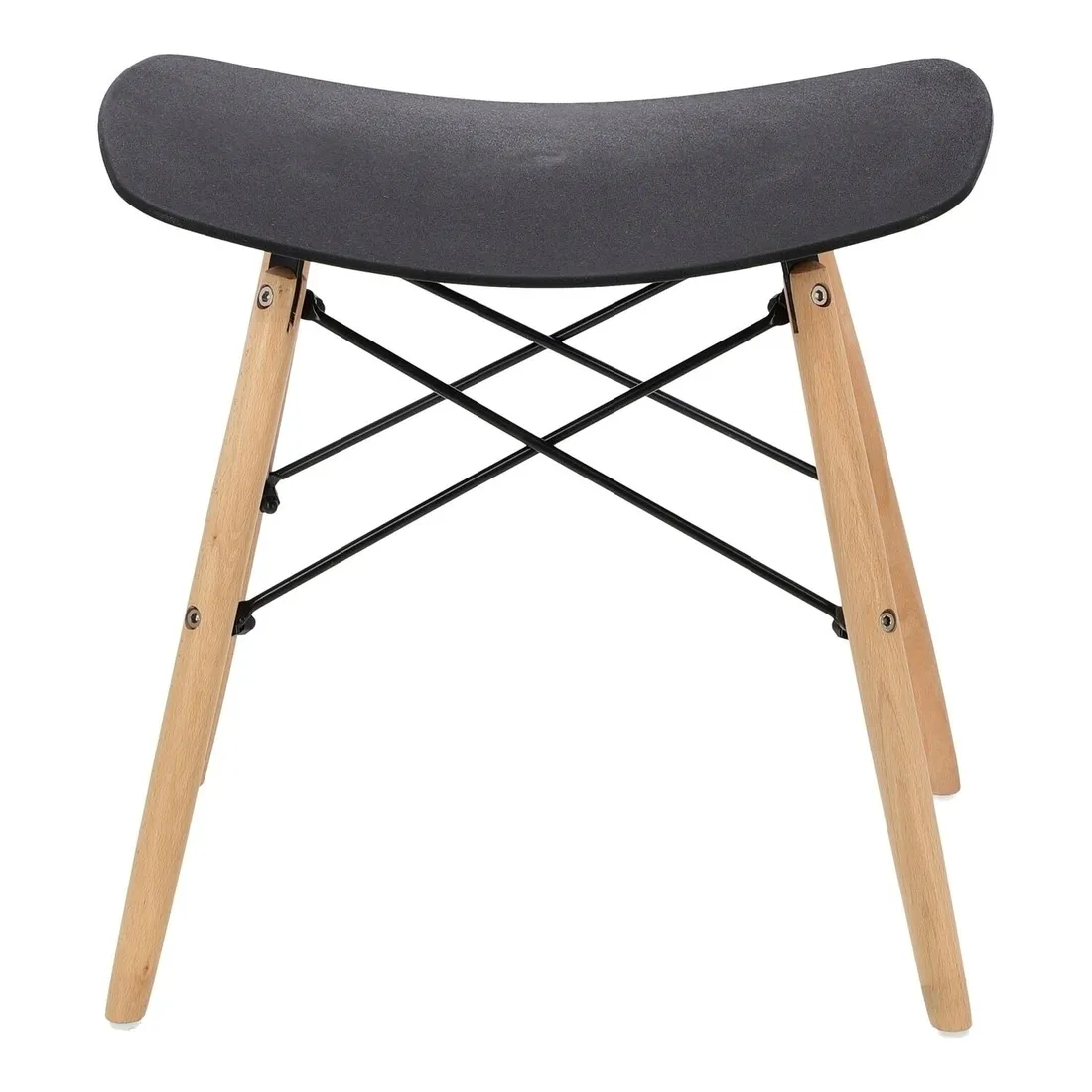 stolek-podnozek-taboret-pixel-simplet-czarny-bukowe-nozki-stan-nowy