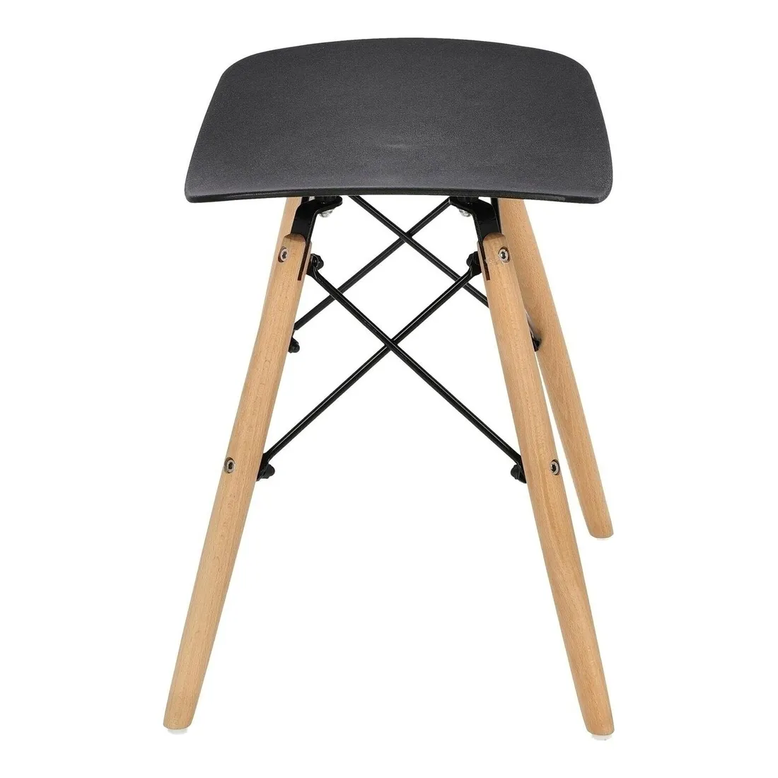 stolek-podnozek-taboret-pixel-simplet-czarny-bukowe-nozki-stan-nowy