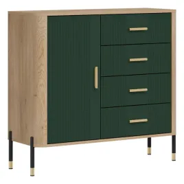 komoda-dante-dt08-korpus-dab-cremona-torro-zielone-fronty-zlote-uchwyty
