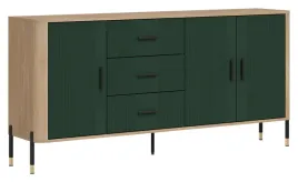 komoda-dante-dt07-korpus-dab-cremona-torro-zielone-fronty-czarne-uchwyty