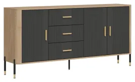 komoda-do-salonu-dante-dt07-fronty-antracyt-zlote-uchwyty-loft