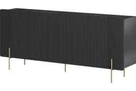 czarna-komoda-malmi-gold-2-200-cm-na-zlotych-nogach-cichy-domyk
