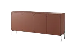 komoda-na-metalowych-nozkach-sonatia-200-cm-4-drzwi-kolor-burgund-ceglasty