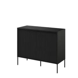 komoda-z-ryflowaniami-trend-tr-02-czarna-na-nozkach