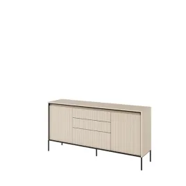 komoda-z-ryflowaniami-trend-tr-01-kolor-bez-piaskowy-czarne-nogi-loft