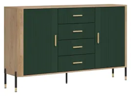 komoda-z-ryflowaniami-dante-dt09-zielone-fronty-zlote-uchwyty-czarne-nogi