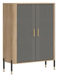 szafka-komoda-dante-dt11-korpus-dab-cremona-torro-szare-fronty-zlote-uchw