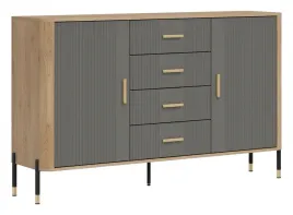 komoda-dante-dt09-szare-frezowane-fronty-zlote-uchwyty-do-salonu