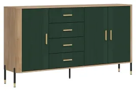 duza-komoda-na-metalowych-nozkach-dante-dt10-zielone-fronty-zlote-uchwyty