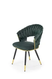 plecione-krzeslo-glamour-k-551-halmar-ciemnozielone-salon-welur-zlote