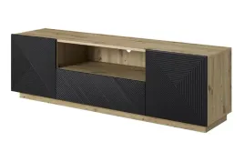 stylowa-szafka-z-ryflowaniami-rtv-asha-167-cm-kolor-dab-artisan-czarny