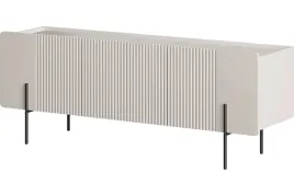 szafka-na-metalowych-nozkach-rtv-malmi-2-150-cm-kolor-kaszmir-z-ryflowaniem