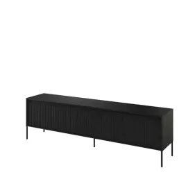 szafka-z-ryflowanymi-frontami-rtv-trend-tr-06-czarna-na-metalowych-nozkach