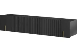 czarna-wiszaca-szafka-rtv-malmi-gold-2-200-cm-z-szufladami-i-ryflowaniami