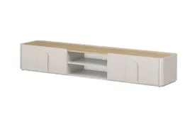 szafka-rtv-stojaca-amilio-220-cm-kolor-kaszmir-blat-dab-olejowany