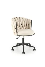 fotel-mlodziezowy-obrotowy-talon-halmar-bezowy-czarna-podstawa