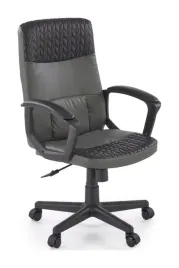 fotel-obrotowy-z-ekoskory-bjorn-halmar-czarno-popielaty-ze-zdobieniami