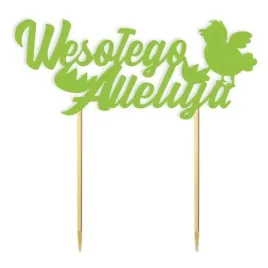 topper-papierowy-wesolego-alleluja-z-kurczakiem-zielony-15-cm
