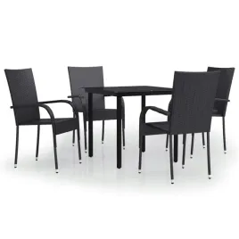 stol-ogrodowy-rattanowy-80x80-czarny-zestaw-5-elementow
