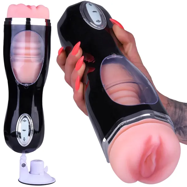 Silnie Ssąca Cipka Wagina Masturbator Z Przyssawką