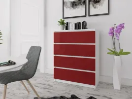 komoda-zoe-80-4sz-czerwony-p-biala