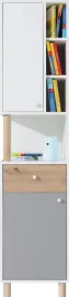 szafka-faro-fr-6-slupek-szuflada-regal-45-biala-lux-szara-dab-artisan