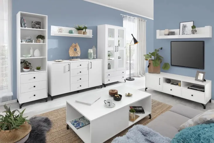 witryna-bergen-2-dwudrzwiowa-szerokosc-90-cm-biala-led-szuflady-wykonczenie-polysk