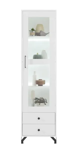 witryna-bergen-3-szerokosc-50-cm-biala-led-szuflady