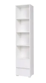 regal-cosmo-c01-bialy-do-pokoju-waski-wysoki-2-szuflady