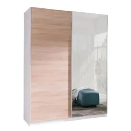 szafa-przesuwna-batumi-5-szerokosc-150-cm-biala-dab-sonoma-lustro-dwudrzwio