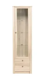witryna-finezja-f23-waska-62-cm-slupek-2-szuflady-do-salonu-dab-sonoma