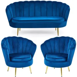 sofa-2-fotele-muszelki-elif-welur-granatowy-64-zlote-nogi