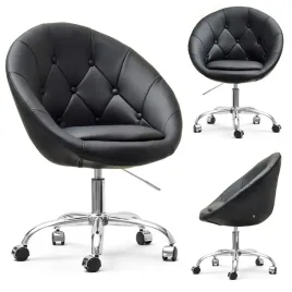 fotel-jajo-pikowany-z-ekoskory-lounge-4-czarny-z-noga-chrom-na-kolkach