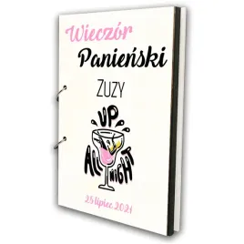album-drewniany-bialy-wieczor-panienski-nadruk