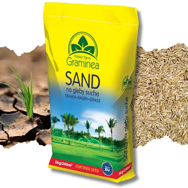 Trawa Na Gleby Suche Gazonowa Graminea 5KG Sahara Odporna Na Suszę i Upały